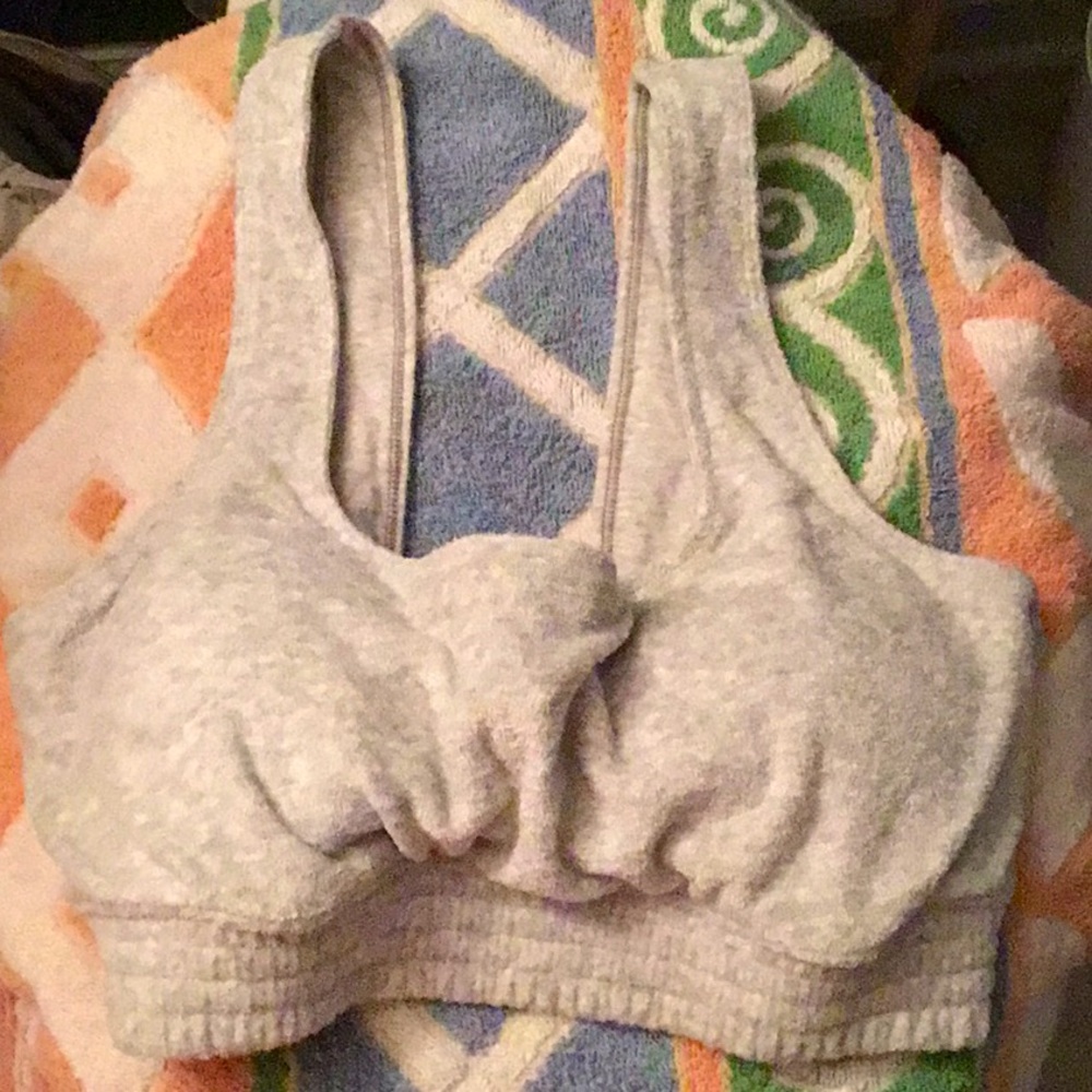 New.. never worn...comfy..lounge  Bra..with pads...Feel that grey terry..🎊🎊